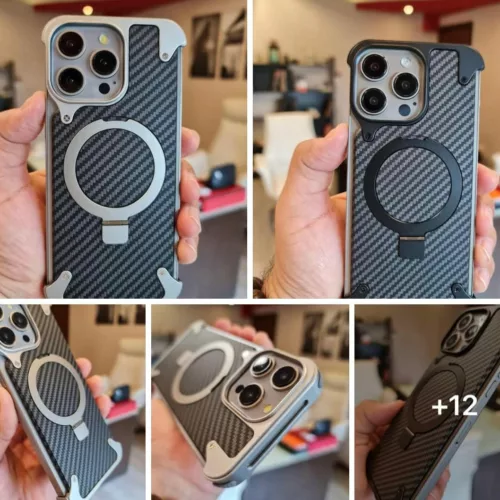 Silicone métal carbon  IPhone 15pro max